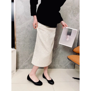Giày búp bê da nhung nano mũi tròn đen trơn - Giá ưu đãi 126.000, không lỗi thời