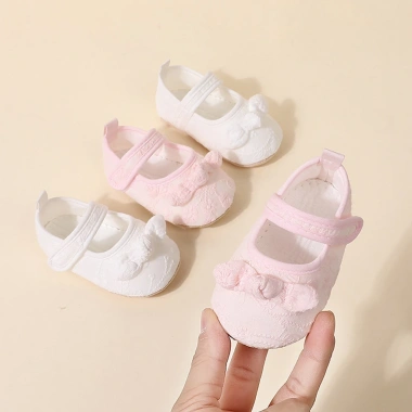 Giày Búp Bê Đế Mềm Chống Trượt Đính Nơ Xinh Xắn Cho Bé Gái Giá 110.200 VND