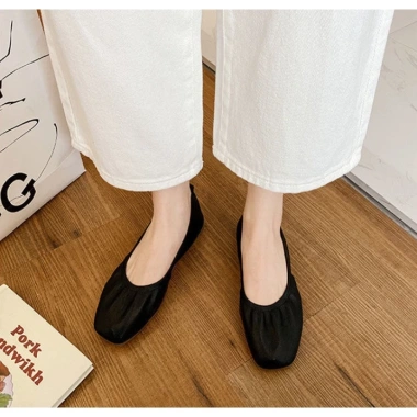 Giày Búp Bê Đế Mềm Mũi Vuông Miệng Nông Hàn Quốc Thời Trang Nữ Giá 258.012 VND 5