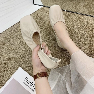 Giày Búp Bê Đế Mềm Mũi Vuông Miệng Nông Hàn Quốc Thời Trang Nữ Giá 258.012 VND 7