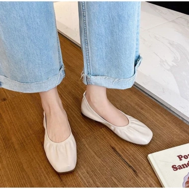 Giày Búp Bê Đế Mềm Mũi Vuông Miệng Nông Hàn Quốc Thời Trang Nữ Giá 258.012 VND 9