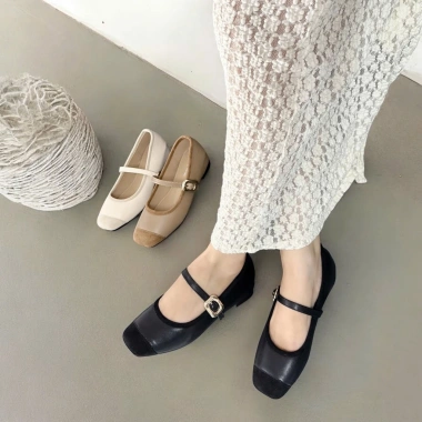 Giày búp bê độn đế trong 3cm, đế cao su, chất da mềm - Giá chỉ 169.000 VND