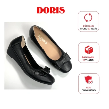 Giày búp bê DORIS DR302 mũi vuông da thật siêu mềm 3cm bảo hành - 249.000₫