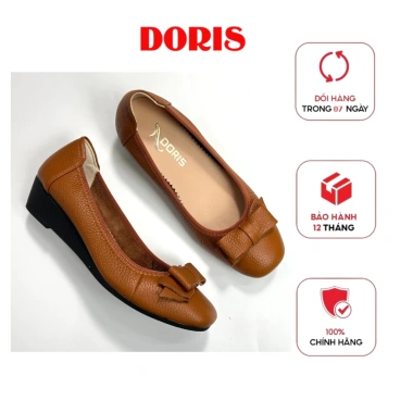 Giày búp bê DORIS DR302 mũi vuông da thật siêu mềm 3cm bảo hành - 249.000₫