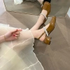 Giày búp bê hở gót đế cao 3p 5p quai ngang bít mũi - Thoải mái, giá chỉ 160.000₫ 9