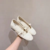 Giày búp bê Huibeiya hoa trà - Đế độn 4p, quai ngang đính hoa, Giá 439k 4
