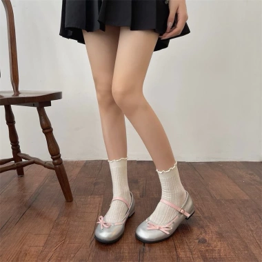 Giày búp bê Jennie tiểu thư mũi tròn da PU phong cách lolita 3cm Giá 350,000 VND 5