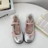 Giày búp bê Jennie tiểu thư mũi tròn da PU phong cách lolita 3cm Giá 350,000 VND 10