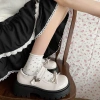 Giày búp bê Lobita nữ đế cao 4-5cm quai dán TIM phối REN thời trang cao cấp giảm còn 180.000₫ 2