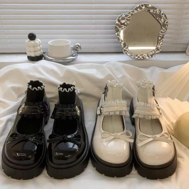 Giày búp bê Lobita nữ đế cao 4-5cm quai dán TIM phối REN thời trang cao cấp giảm còn 180.000₫ 6