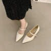 Giày búp bê Mary Jane mũi nhọn, đế trong 4cm, khóa đón, size 35‑39, 199.999₫ 4