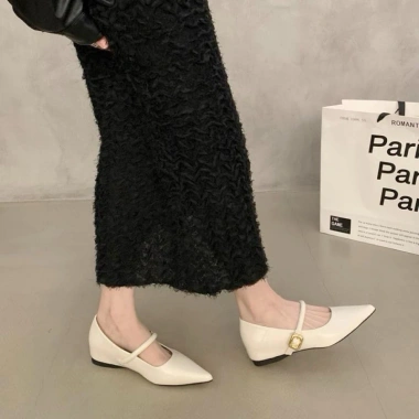 Giày búp bê Mary Jane mũi nhọn, đế trong 4cm, khóa đón, size 35‑39, 199.999₫ 5