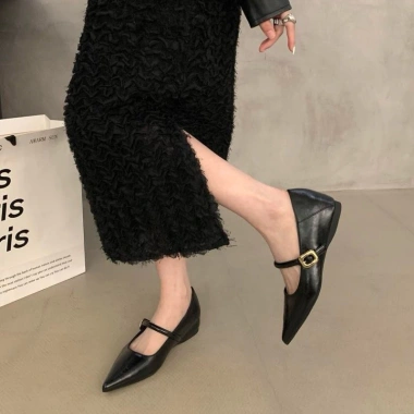 Giày búp bê Mary Jane mũi nhọn, đế trong 4cm, khóa đón, size 35‑39, 199.999₫ 6