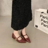 Giày búp bê Mary Jane mũi nhọn, đế trong 4cm, khóa đón, size 35‑39, 199.999₫ 8