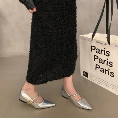 Giày búp bê Mary Jane mũi nhọn, đế trong 4cm, khóa đón, size 35‑39, 199.999₫ 9