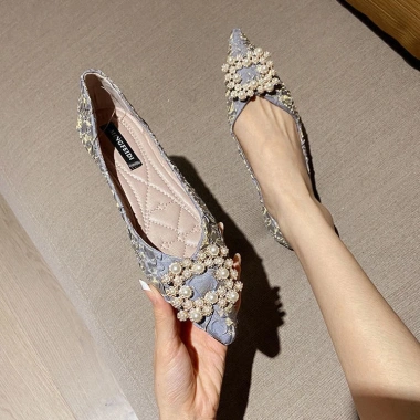 Giày Búp Bê Mũi Nhọn Đế Bằng Đính Ngọc Trai Giả Plus Size 34-44 Thời Trang 2.022 Nữ 8 Giày Búp Bê Mũi Nhọn Đế Bằng Đính Ngọc Trai Giả Plus Size 34-44 Thời Trang 2.022 Nữ 8