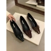 Giày Búp Bê Mũi Vuông Đính Nơ Đế Cao 2 Phân – Đen 36, Đỏ 35, 38 Giá 419.000₫ 8