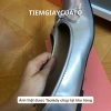 Giày búp bê nữ BB1 Tiemgiaycuato đế bệt mũi vuông, đính nơ, da 2 lớp bạc đen, lót êm ái - giảm giá 22% 8
