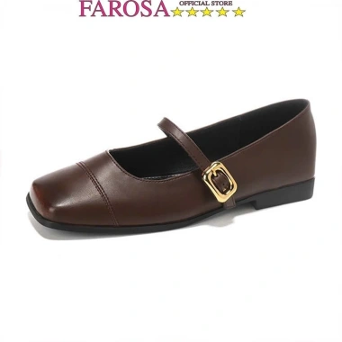 Giày búp bê nữ da mềm FAROSA FH78 đế bằng mũi quai cài ngang - Giá chỉ 159.000₫