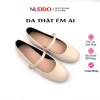 Giày Búp Bê Nữ Da Thật Dáng Mary Jane Đế Bệt Mũi Vuông Da Mềm Êm NUDDO NM001V 379k 3