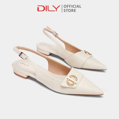 Giày búp bê nữ DILY DL592 mũi nhọn slingback gót thấp 1.5cm đẹp, giảm giá 439k 3