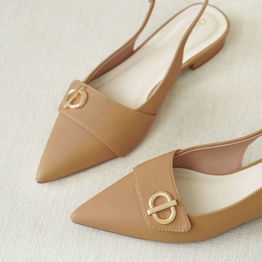 Giày búp bê nữ DILY DL592 mũi nhọn slingback gót thấp 1.5cm đẹp, giảm giá 439k 4