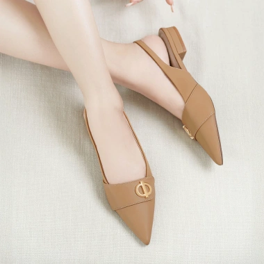 Giày búp bê nữ DILY DL592 mũi nhọn slingback gót thấp 1.5cm đẹp, giảm giá 439k 7