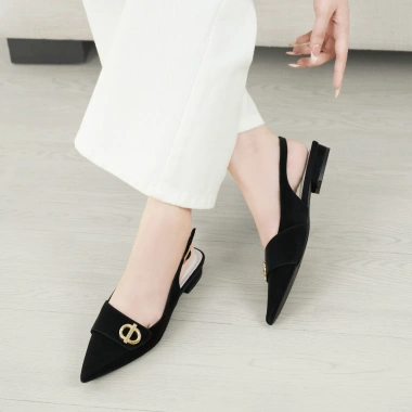 Giày búp bê nữ DILY DL592 mũi nhọn slingback gót thấp 1.5cm đẹp, giảm giá 439k 8