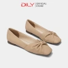 Giày búp bê nữ DILY mũi vuông đính nơ thanh lịch, đế bệt êm ái cao 1cm - 399.000₫ 2