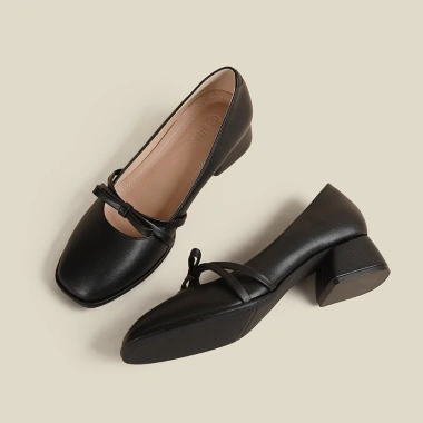 Giày búp bê nữ gót vuông 4p size 34-40 - Kịp Tết, nơ xinh xắn, giảm giá 399k
