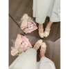 Giày búp bê nữ Hàn Quốc đính hoa trà, dây ngọc - Đế cao 4cm sang trọng tiệc, làm, dự cưới 7