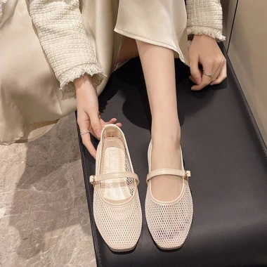 Giày Búp Bê Nữ Lưới Quai Ngang Nhẹ Êm Thoáng Khí Dễ Phối Đồ Mùa Hè Xinh Xắn - 168k Mã G84