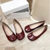 Giày búp bê nữ màu đỏ mũi tròn Siêu hot xuân 2.025 giá chỉ 99.000₫ 3