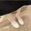 Giày búp bê nữ quai ngang đính ngọc, đế vuông 3cm da mềm, đi êm chân - Full Box GN72 199k 2