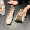 Giày búp bê nữ quai ngang đính ngọc, đế vuông 3cm da mềm, đi êm chân - Full Box GN72 199k 7