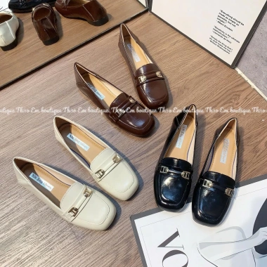Giày búp bê Nữ Thảo Em BBK88 đế 1cm phối khoá - Thời trang basic giá 229.000 VND