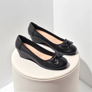 Giày Búp Bê Pixie X461 Đế Xuồng 5cm Da Thật Êm Chân - Đen Giá Chỉ 349.000₫