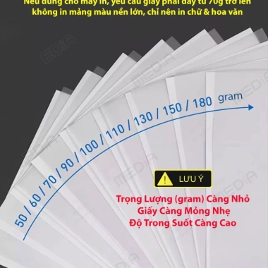 Giấy can A3 Pelure, giấy nến 50g mỏng, Tracing Paper vẽ mỹ thuật 70g - 55.000đ 5
