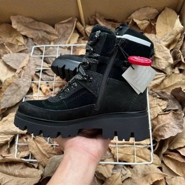 Giày Cao Cổ Tamaris Black Đi Tuyết Zipper Chống Nước Lót Lông Ấm Chống Trơn 945k