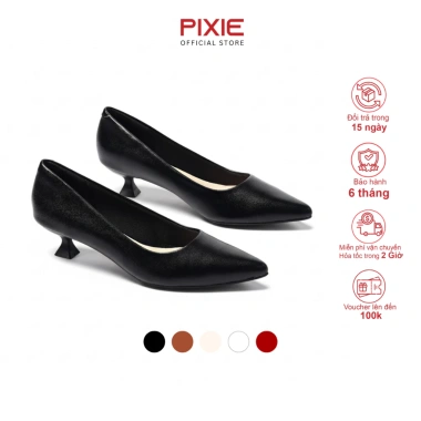 Giày Cao Gót 3cm Mũi Nhọn Trơn Basic Pixie X544 - Giá chỉ 198.000₫, giảm tới 20%