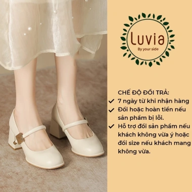 Giày cao gót 5 phân Mary Jane quai ngang khóa vuông Luvia 170CG, chân gầy lùi 1 size, 229k 3
