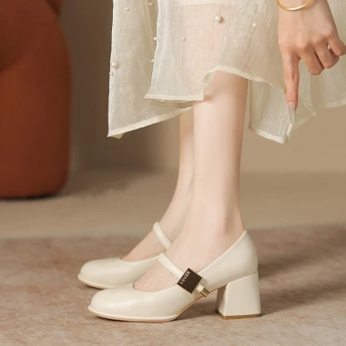 Giày cao gót 5 phân Mary Jane quai ngang khóa vuông Luvia 170CG, chân gầy lùi 1 size, 229k 4