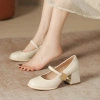 Giày cao gót 5 phân Mary Jane quai ngang khóa vuông Luvia 170CG, chân gầy lùi 1 size, 229k 5