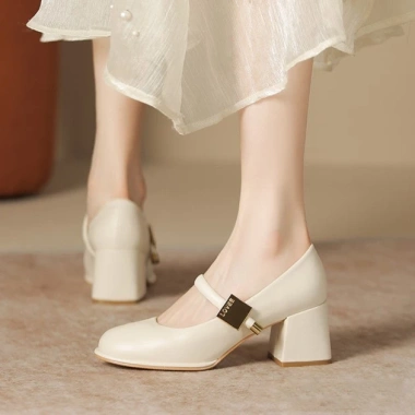 Giày cao gót 5 phân Mary Jane quai ngang khóa vuông Luvia 170CG, chân gầy lùi 1 size, 229k 6