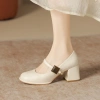 Giày cao gót 5 phân Mary Jane quai ngang khóa vuông Luvia 170CG, chân gầy lùi 1 size, 229k 8