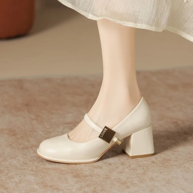 Giày cao gót 5 phân Mary Jane quai ngang khóa vuông Luvia 170CG, chân gầy lùi 1 size, 229k 8