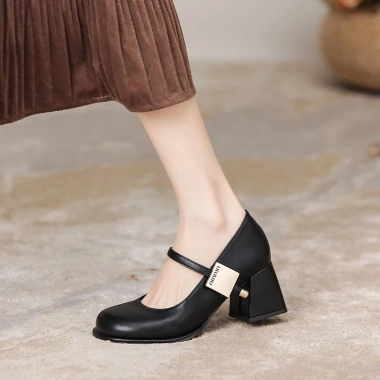 Giày cao gót 5 phân Mary Jane quai ngang khóa vuông Luvia 170CG, chân gầy lùi 1 size, 229k 9