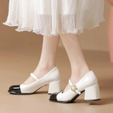 Giày cao gót 5P Mary Jane G116 đế đúp cao su non da mềm - Giá chỉ 195.000₫