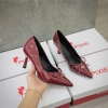 Giày Cao Gót 7cm Mũi Nhọn Da Bóng Phối Nơ và Thời Trang Công Sở Nữ Giá 279.000đ 4