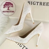 Giày cao gót BIGTREE 9.219-1 - Kim tuyền sequin, size lớn, gót nhọn, chính hãng 509k